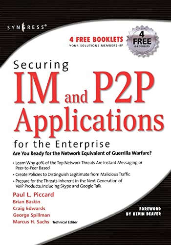 Beispielbild fr Securing Im and P2P Applications for the Enterprise zum Verkauf von ThriftBooks-Atlanta