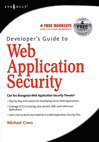 Imagen de archivo de Developer's Guide to Web Application Security a la venta por Better World Books
