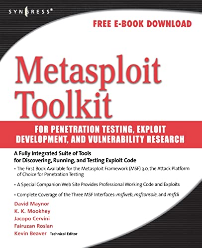 Stock image for Metasploit Toolkit for Penetration Testing, Exploit Development, and Vulnerability Research for sale by HPB-Red