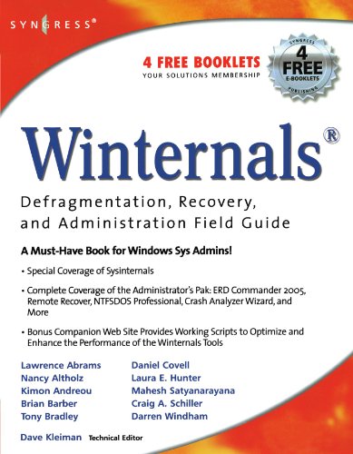 Imagen de archivo de Winternals Defragmentation, Recovery, and Administration Field Guide a la venta por Better World Books