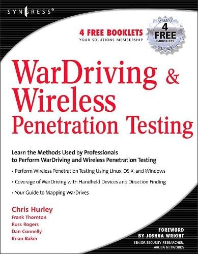 Beispielbild fr WarDriving and Wireless Penetration Testing zum Verkauf von Better World Books: West