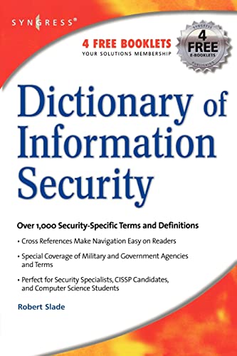 Stock image for Dictionary of Information Security for sale by Feldman's  Books