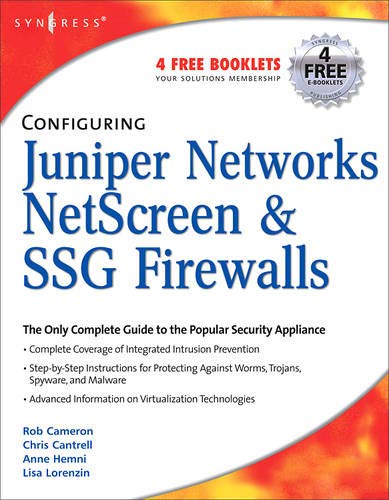 Imagen de archivo de Configuring Juniper Networks NetScreen and SSG Firewalls a la venta por Better World Books