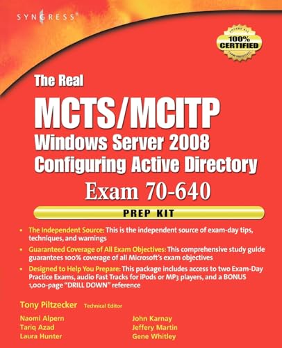 Imagen de archivo de The Real MCTSMCITP Exam 70640 Prep Kit Independent and Complete SelfPaced Solutions a la venta por PBShop.store US