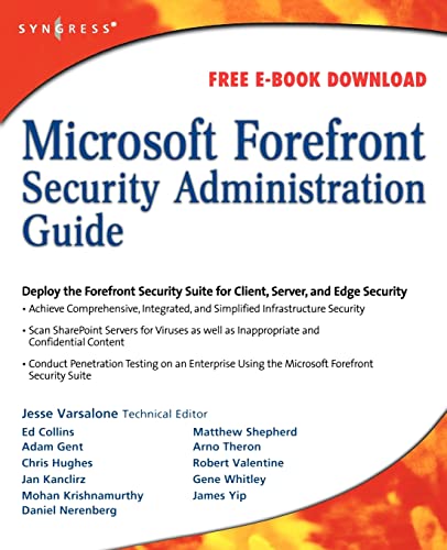 Stock image for Microsoft Forefront Security Administration Guide for sale by Ergodebooks