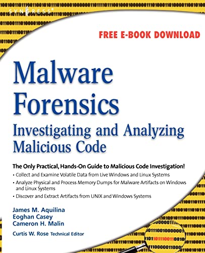 Imagen de archivo de Malware Forensics: Investigating and Analyzing Malicious Code a la venta por HPB-Red