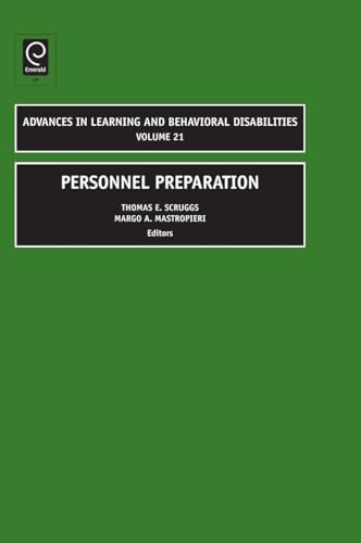 Stock image for Personnel Preparation Vol: 21 (Advances In Learning & Behavioral Disabilities) for sale by Basi6 International