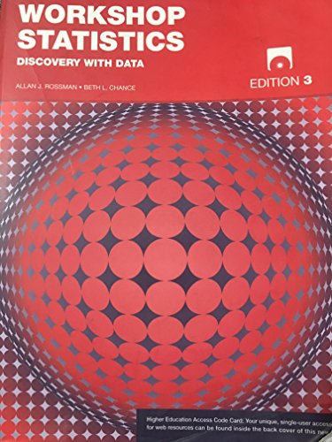 Imagen de archivo de Workshop Statistics: Discovery With Data a la venta por HPB-Red