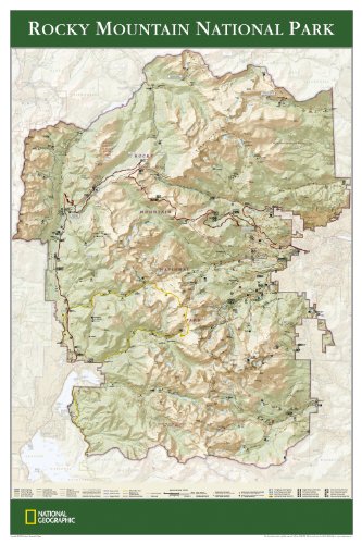 Rocky Mountain National Park Poster-Sized Wall Map (tubed) (9781597750172) by National Geographic Maps