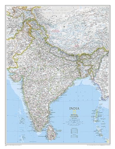 9781597750660: India Classic, Tubed: Wall Maps Countries & Regions (National Geographic Reference Map)