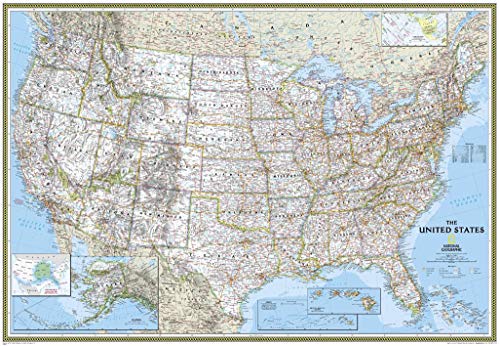 9781597751094: National Geographic: United States Classic Mural Wall Map (106 x 73.75 inches) (National Geographic Reference Map)