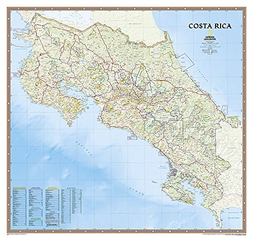 9781597751124: Costa Rica, Laminated: Wall Maps Countries & Regions (National Geographic Reference Map)