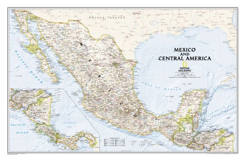 Mexico and Central America Wall Map (9781597751872) by National Geographic Maps