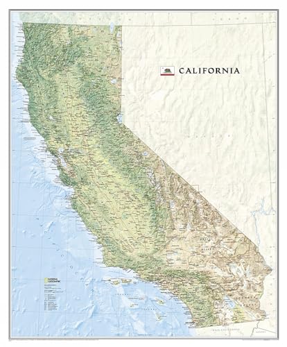 9781597752053: National Geographic California Wall Map (33.5 x 40.5 in) (National Geographic Reference Map)