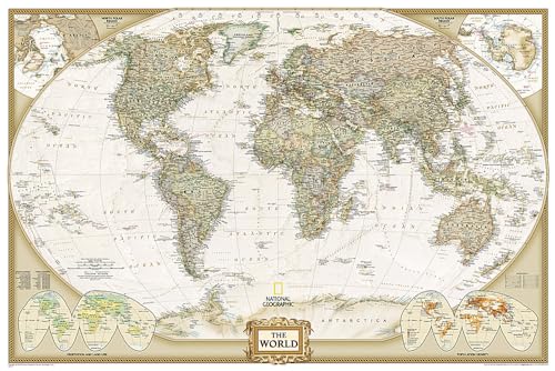 Beispielbild fr World Executive Poster Sized Wall Map (Tubed World Map) (National Geographic Reference Map) zum Verkauf von Ergodebooks