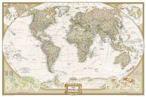 Stock image for World Executive Poster Sized Wall Map (Tubed World Map) (National Geographic Reference Map) for sale by Ergodebooks