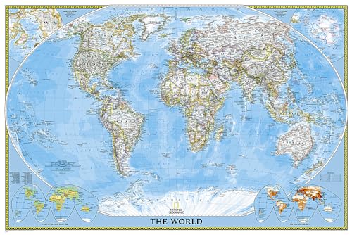 Stock image for National Geographic: World Classic Wall Map (Poster Size: 36 x 24 inches) (National Geographic Reference Map) for sale by Lakeside Books