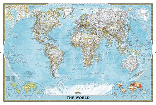 Stock image for National Geographic: World Classic Wall Map - Laminated (36 x 24 inches) (National Geographic Reference Map) for sale by Ergodebooks