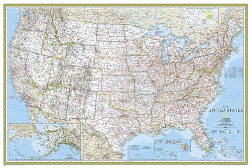National Geographic United States Wall Map - Classic - Laminated (Poster Size: 36 x 24 in) (National Geographic Reference Map) (9781597752183) by National Geographic Maps