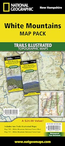 9781597752244: National Geographic White Mountain National Forest Map Pack Bundle Map: Trails Illustrated Other Rec. Areas