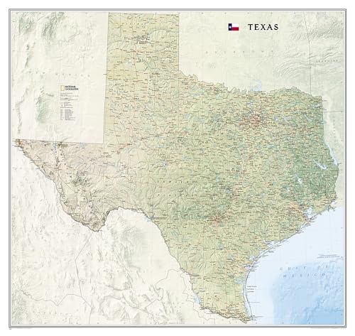 National Geographic Texas Wall Map - Laminated (40.75 x 38.5 in) (National Geographic Reference Map) (9781597752442) by National Geographic Maps