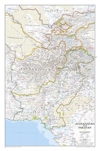 Stock image for National Geographic: Afghanistan, Pakistan Wall Map (21.5 x 32.5 inches) (National Geographic Reference Map) for sale by Save With Sam