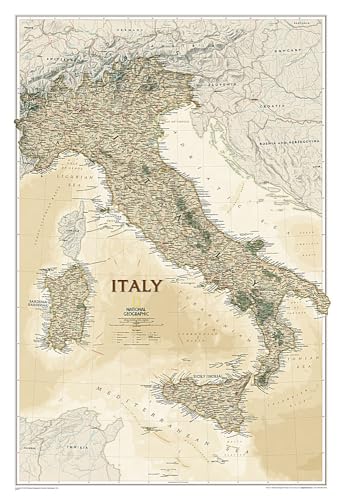 National Geographic Italy Wall Map - Executive - Laminated (23.25 x 34.25 in) (National Geographic Reference Map) (9781597752749) by National Geographic Maps