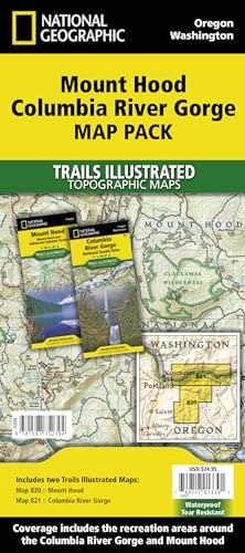 Stock image for Mount Hood, Columbia River Gorge [Map Pack Bundle] (National Geographic Trails Illustrated Map) for sale by Save With Sam