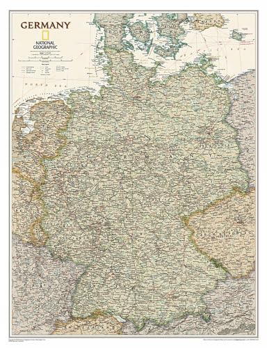 National Geographic Germany Wall Map - Executive (23 x 30 in) (National Geographic Reference Map) (9781597752848) by National Geographic Maps