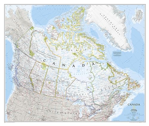 National Geographic Canada Wall Map - Classic - Laminated (38 x 32 in) (National Geographic Reference Map) (9781597753555) by National Geographic Maps
