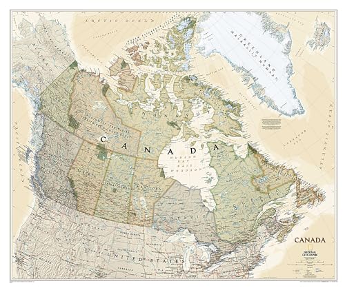 National Geographic Canada Wall Map - Executive - Laminated (38 x 32 in) (National Geographic Reference Map) (9781597753586) by National Geographic Maps