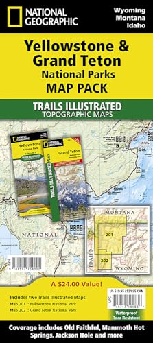 Stock image for Yellowstone and Grand Teton National Parks [Map Pack Bundle] (National Geographic Trails Illustrated Map) for sale by Lakeside Books