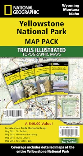 Yellowstone National Park [Map Pack Bundle] (National Geographic Trails Illustrated Map) (9781597754019) by National Geographic Maps