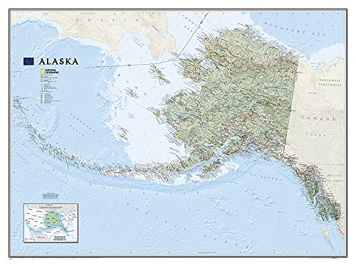 Imagen de archivo de National Geographic: Alaska Wall Map - Laminated (40.5 x 30.25 inches) (National Geographic Referenc a la venta por Save With Sam