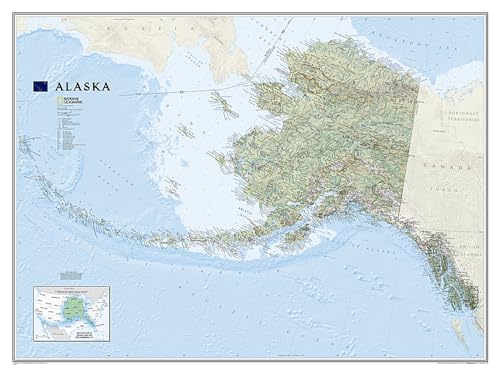 National Geographic Alaska Wall Map - Laminated (40.5 x 30.25 in) (National Geographic Reference Map) (9781597754118) by National Geographic Maps