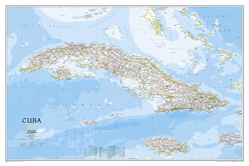 9781597754378: National Geographic Cuba Wall Map - Classic (Poster Size: 36 x 24 in) (National Geographic Reference Map)