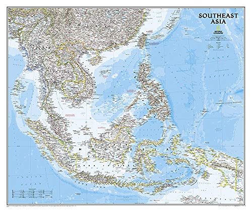 Stock image for National Geographic: Southeast Asia Classic Wall Map (38 x 32 inches) (National Geographic Reference Map) for sale by Ergodebooks