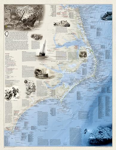 Shipwrecks of the Outer Banks [Folded and Polybagged] (National Geographic Reference Map) (9781597755009) by National Geographic Maps - Reference
