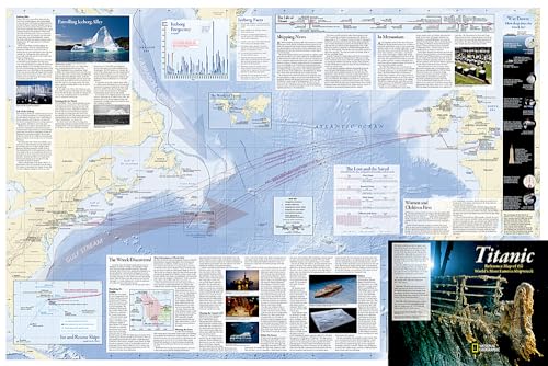 National Geographic Titanic Wall Map - Laminated (39 x 26 in) (National Geographic Reference Map) (9781597755092) by National Geographic Maps