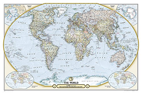 9781597755283: NGS 125th Anniversary World Map [Folded and Polybagged] (National Geographic Reference Map)
