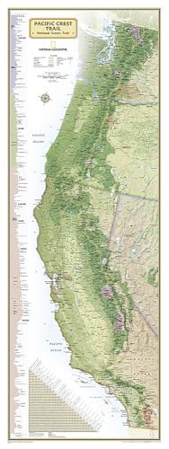 Stock image for Pacific Crest Trail Wall Map [Boxed] (National Geographic Reference Map) for sale by Ergodebooks