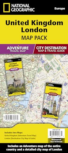 

United Kingdom, London, Map Pack Bundle Travel Maps International AdventureDestination Map