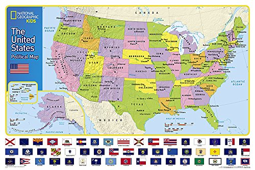 9781597756303: The United States For Kids Map [in Gift Box] (National Geographic Reference Map)