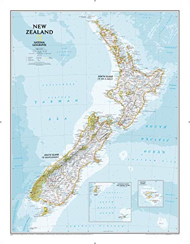 Stock image for National Geographic: New Zealand Classic Wall Map (23.5 x 30.25 inches) (National Geographic Reference Map) for sale by Lakeside Books