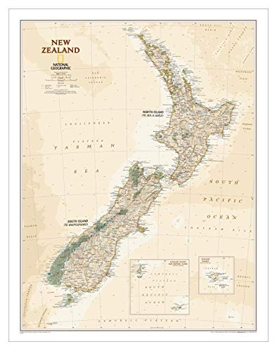 Beispielbild fr National Geographic New Zealand Executive Map zum Verkauf von Revaluation Books