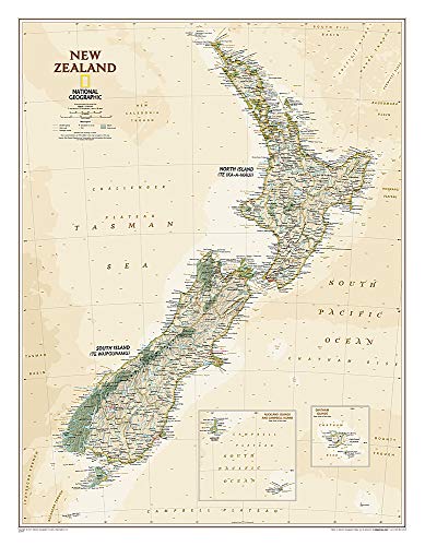 Beispielbild fr National Geographic New Zealand Wall Map - Executive - Laminated (23.5 x 30.25 in) (National Geographic Reference Map) zum Verkauf von GF Books, Inc.