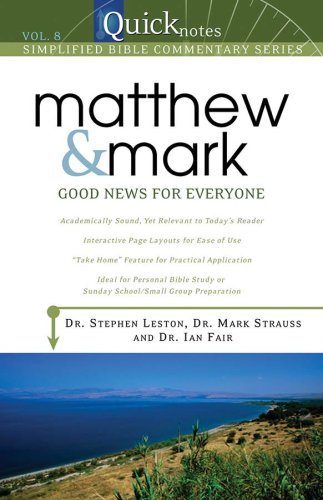 Imagen de archivo de Quicknotes Simplified Bible Commentary Vol. 8: Matthew thru Mark (QuickNotes Commentaries) a la venta por Gulf Coast Books