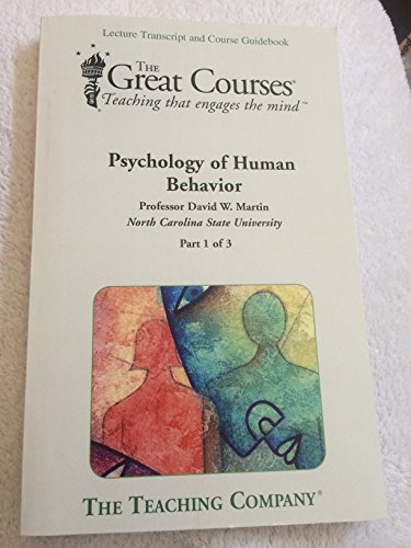 Beispielbild fr The Great Courses Psychology of Human Behavior Parts 1 to 3 (Lecture Transcript and Course Guidebook) zum Verkauf von Books From California