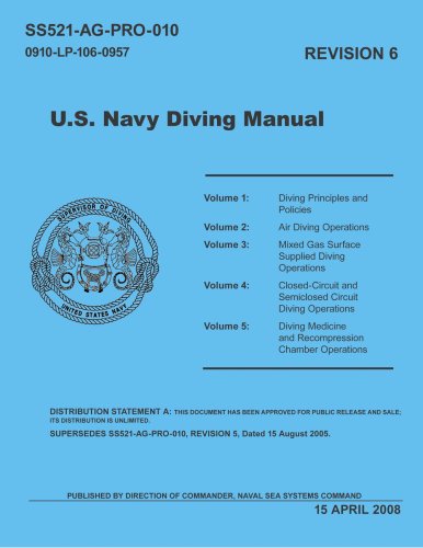 9781598044812: United States Navy Diving Manual, Revision 6 (5 Volumes)