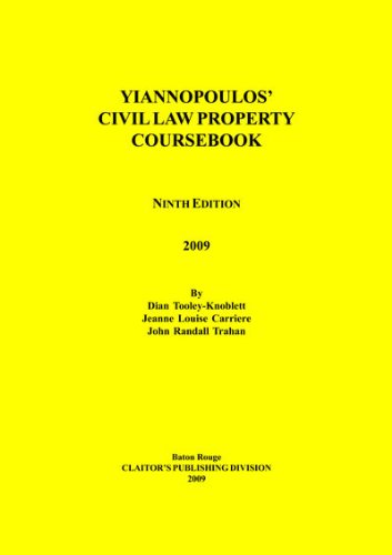 Beispielbild fr Yiannopoulos* Civil Law Property Coursebook 9th Edition zum Verkauf von dsmbooks